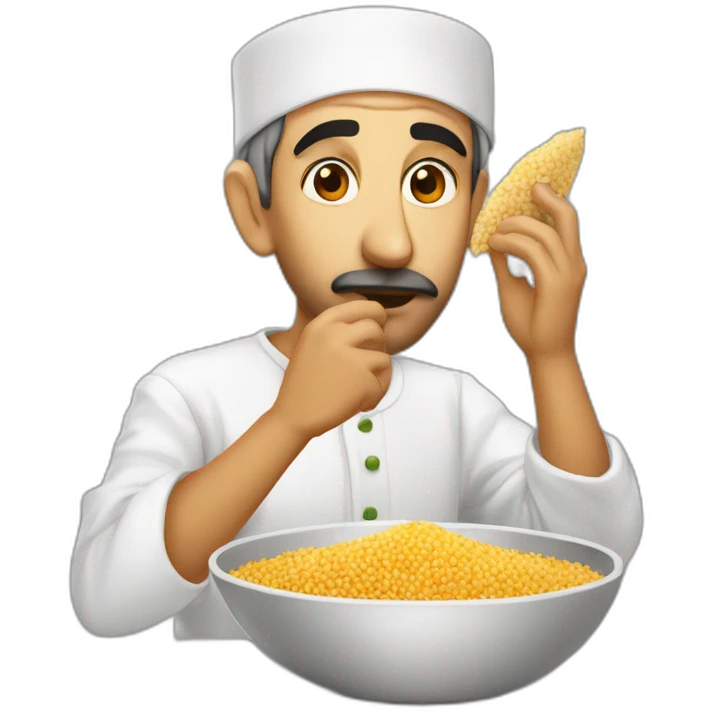 Zemmour qui mange un couscous emoji