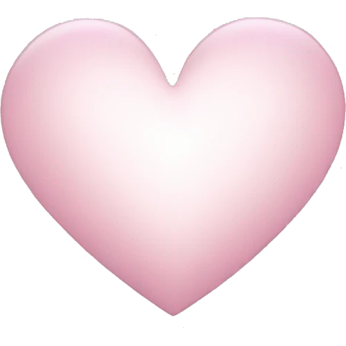 white heart with light pink emoji