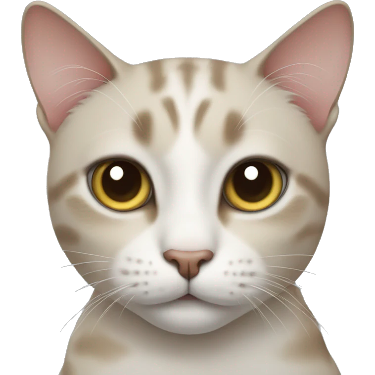 cat with one eyebrow raised in a curve emoji