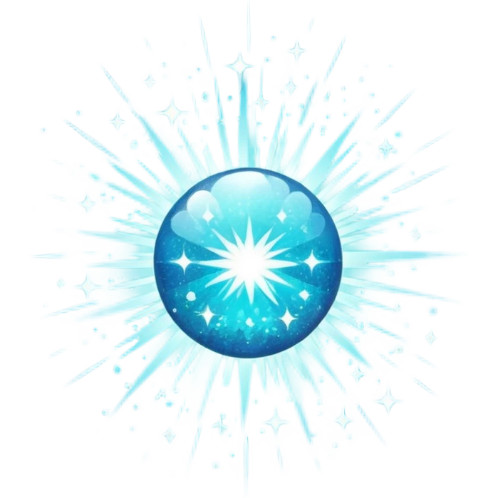 Glitter Cian Explosion emoji