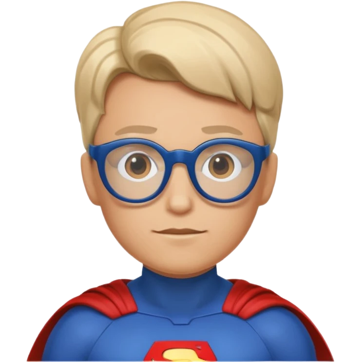Glasses-Wearing super Heroe emoji