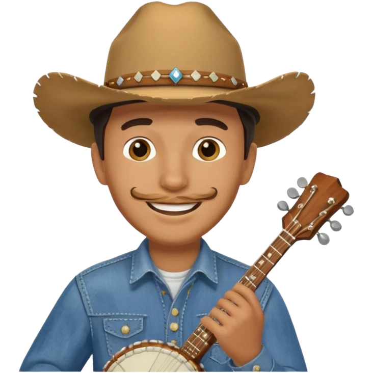 banjo-playing cowboy emoji