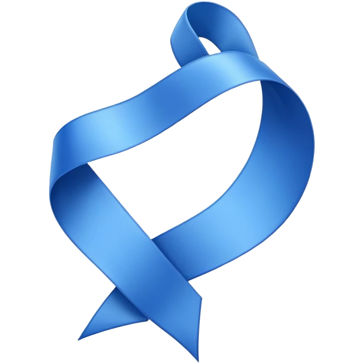 Democrat Blue Cure ribbon emoji