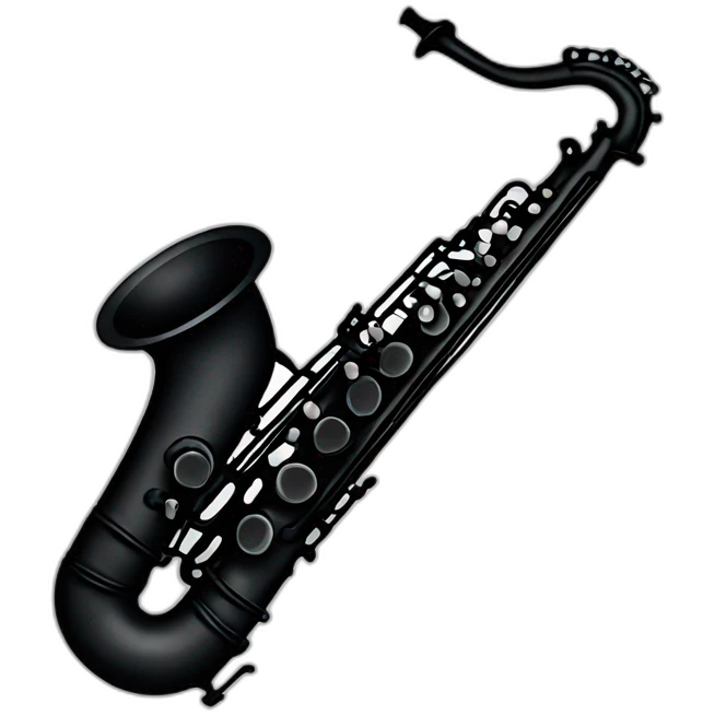 a black saxophone emoji