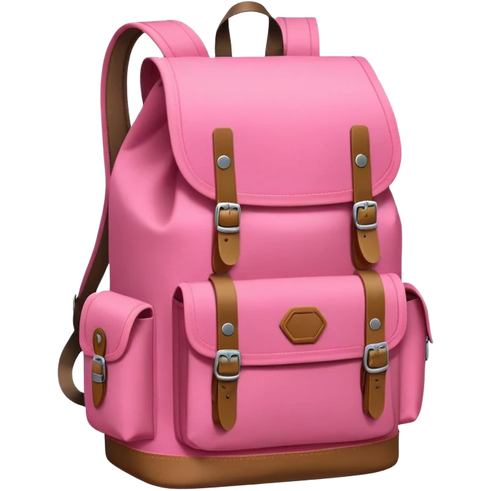 big pink explorer backpack emoji