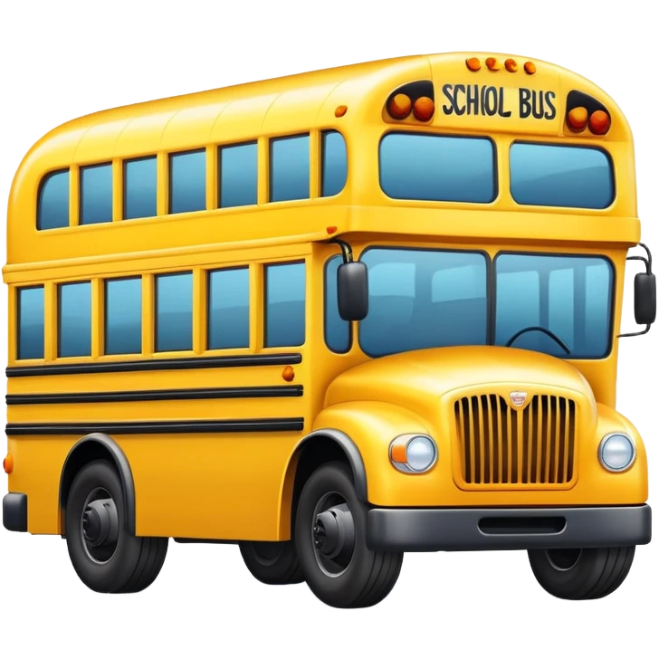 yellow school bus emoji