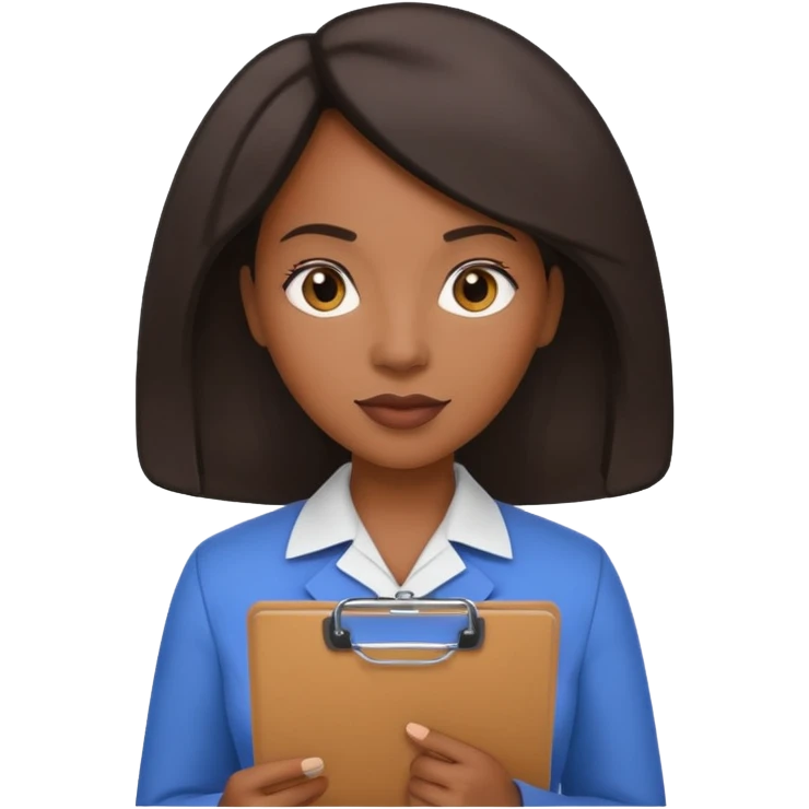 black professional woman with a clipboard emoji