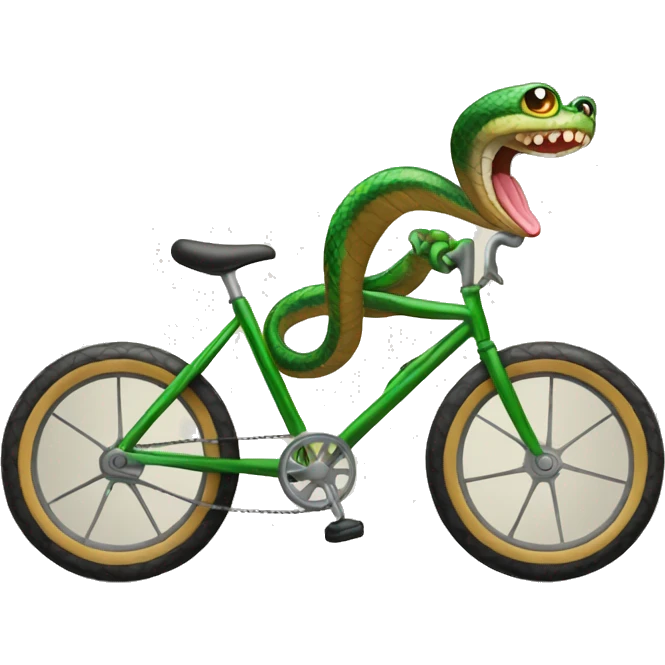 Snake on bicyclette emoji