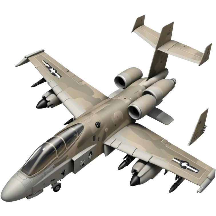 Warthog Jet (A-10 Thunderbolt II) - Fairchild Republic (Model Year: 2022) (Iconic colour: Desert camo) emoji