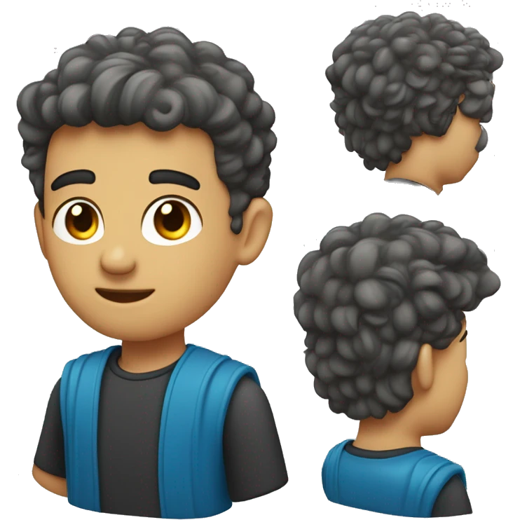 menino com cabelo ruivo,olhos azuis,cabelo curto e pele branca. emoji