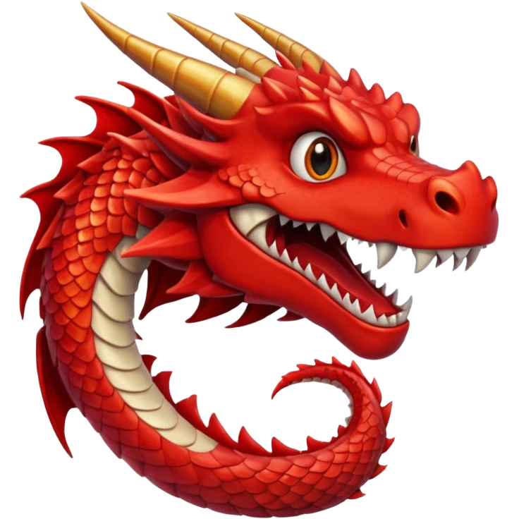 Red dragon smile emoji