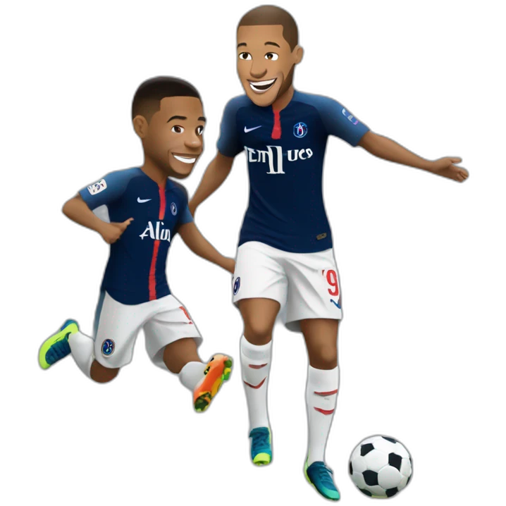 Mbappe danse avec neymar emoji