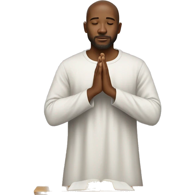 man praying in church emoji