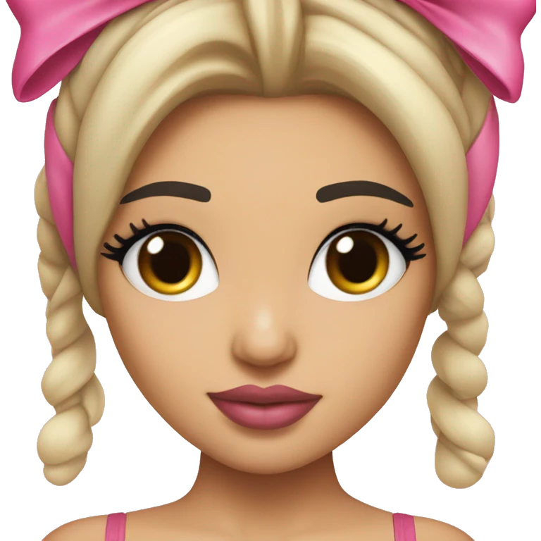 Kylie jenner with pink coquette bow emoji