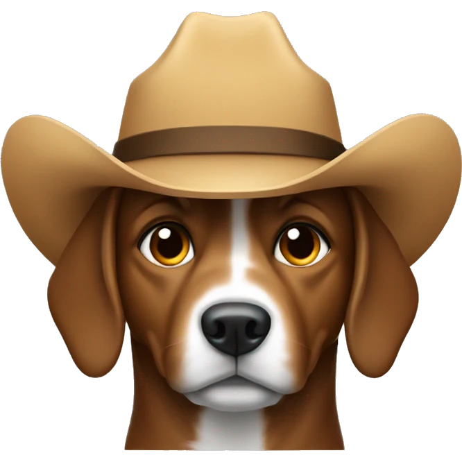 dog with a cowboy hat  emoji