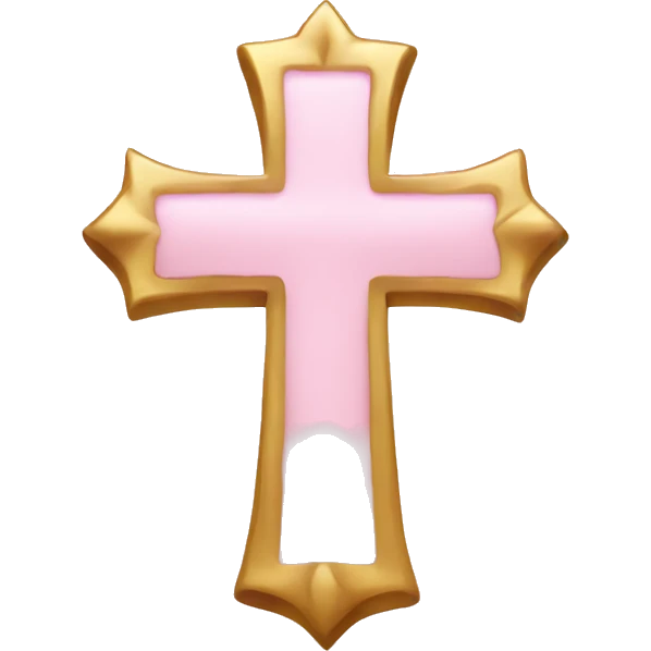 Light pink catholic cross emoji