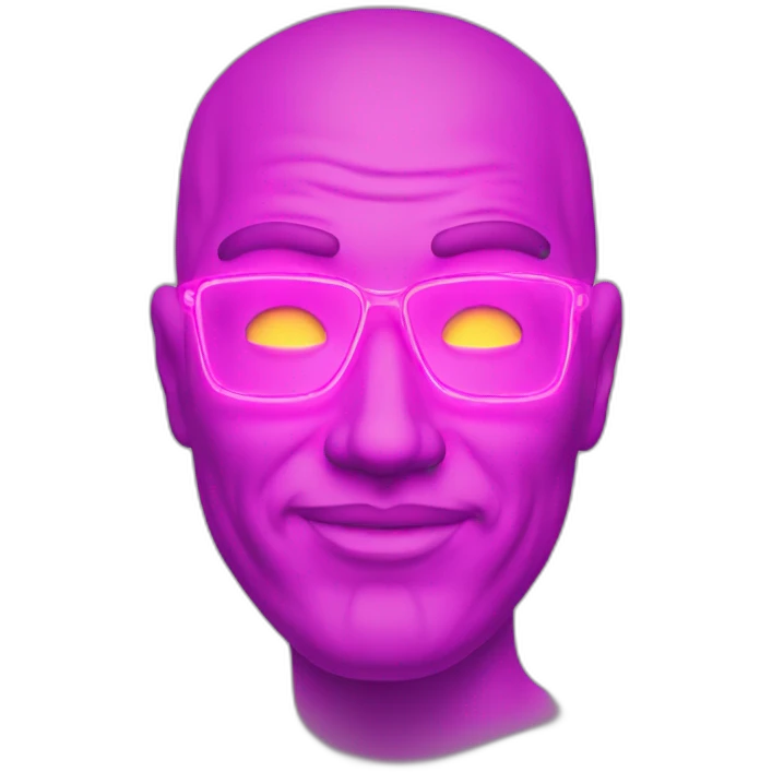 Juicy booty neon sign style man emoji