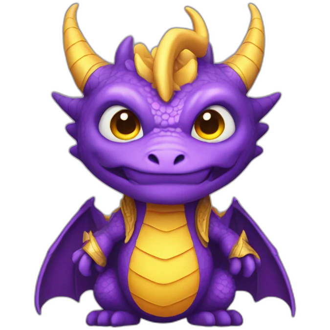 purple dragon with yellow eyes wearing wizard clothes emoji