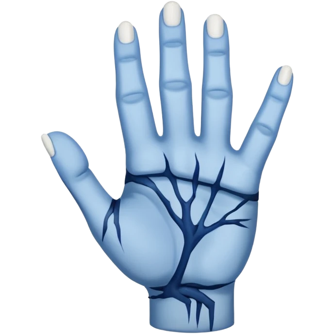 Hand with broken fingers emoji