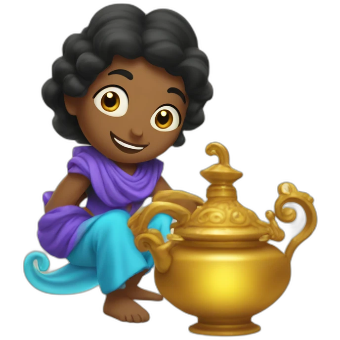 Geenie and the magic lamp emoji