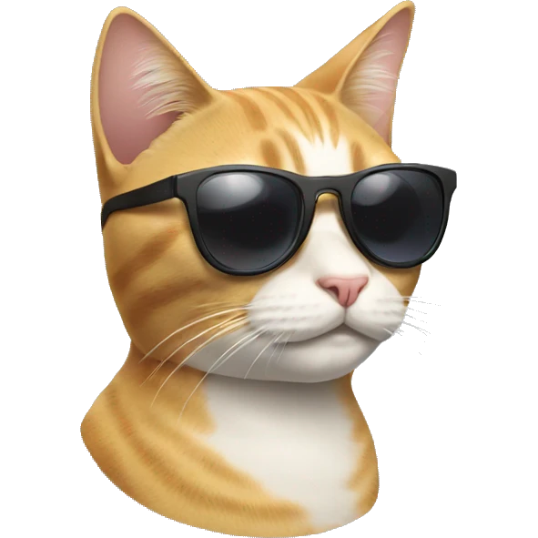 Cat with sunglasses emoji