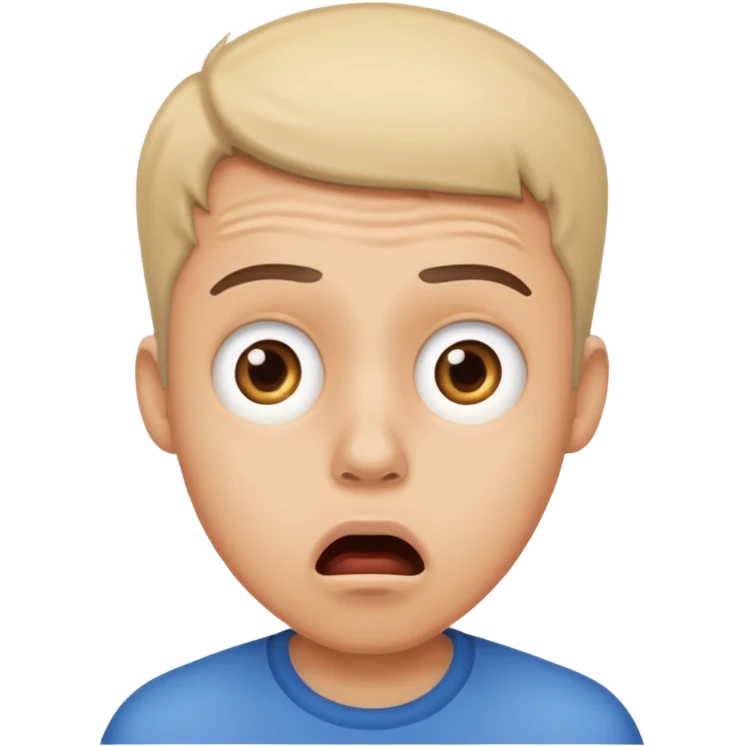 Un homme choqué emoji