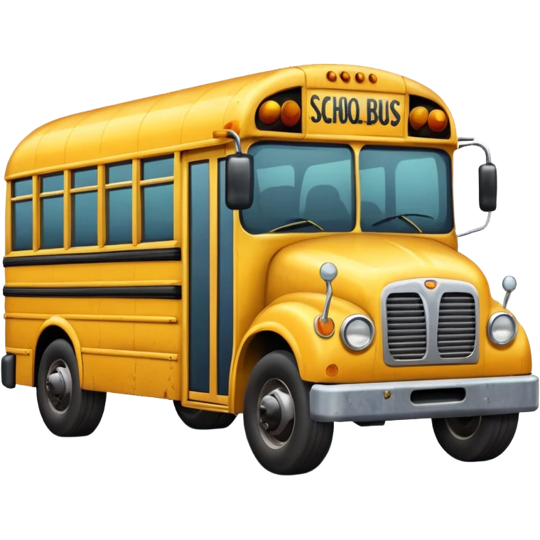 a school bus with bomboclat on it emoji