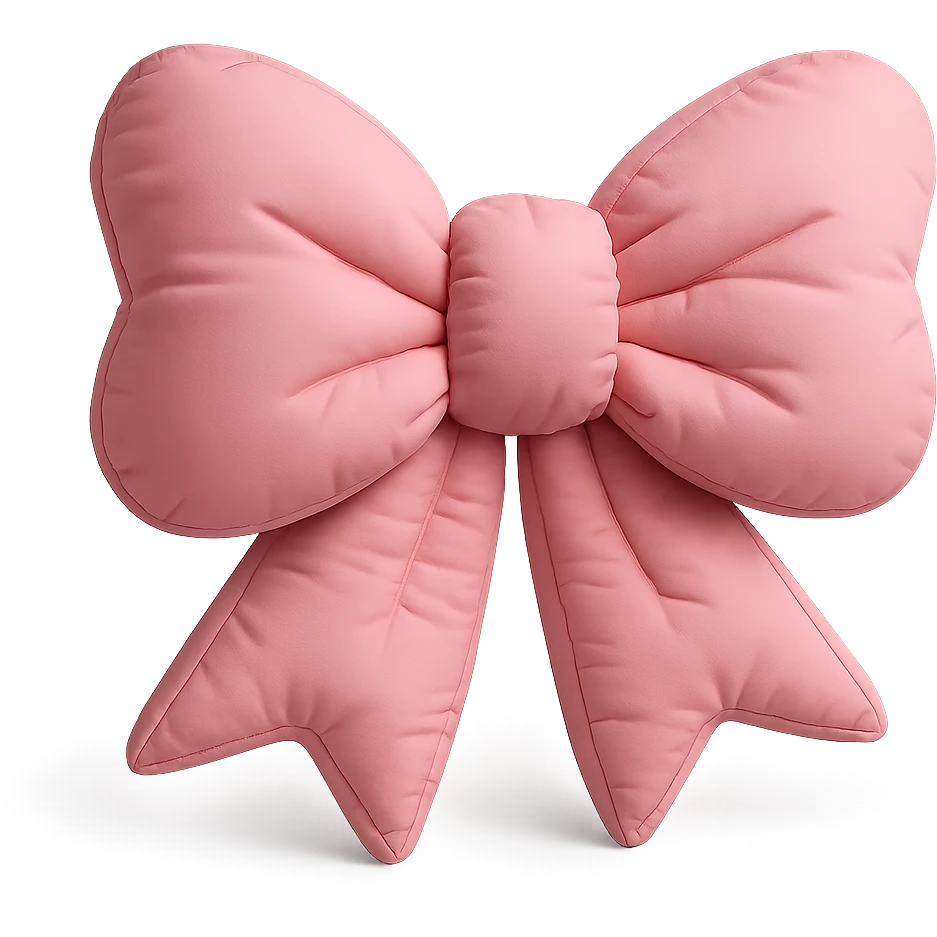 pink gothic bow gothic style cushion style emoji