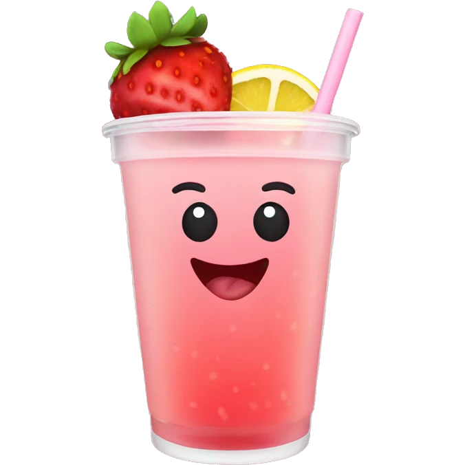 strawberry lemonade boba emoji