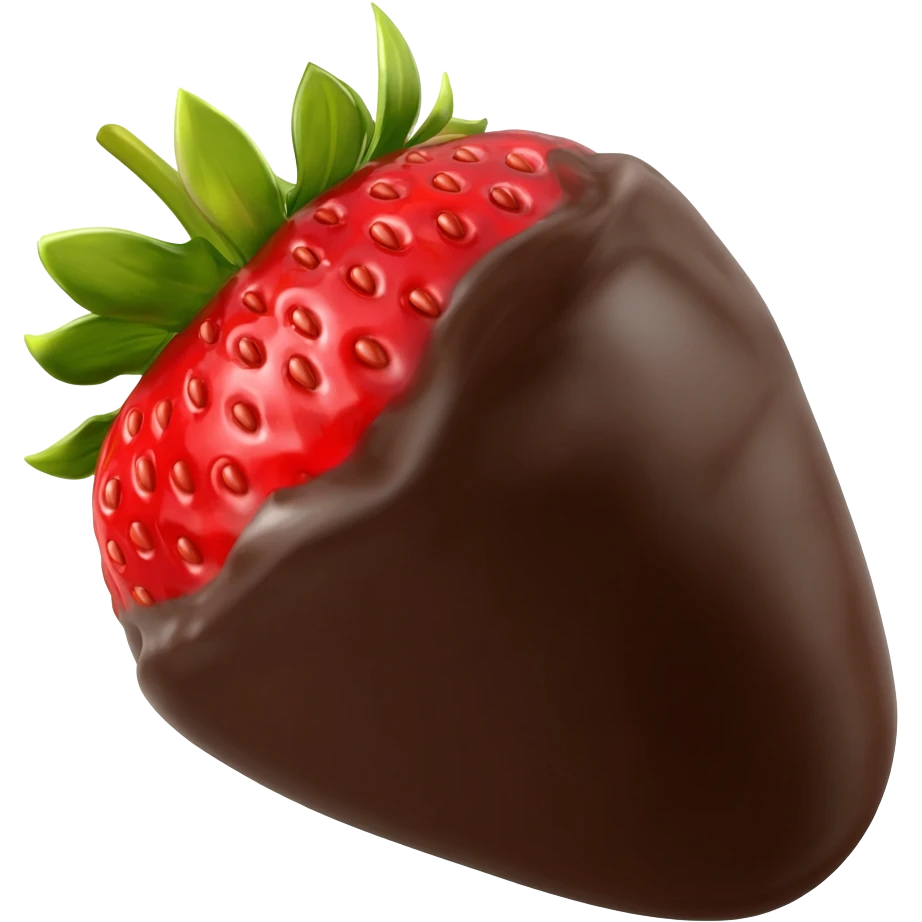 Chocolate covered strawberries emoji