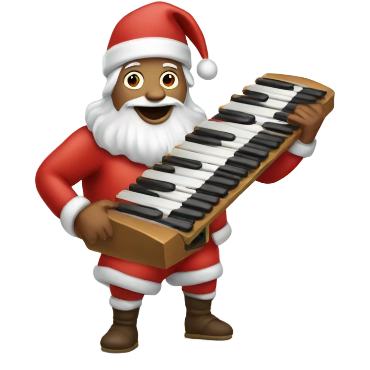 Santa playing a marimba emoji