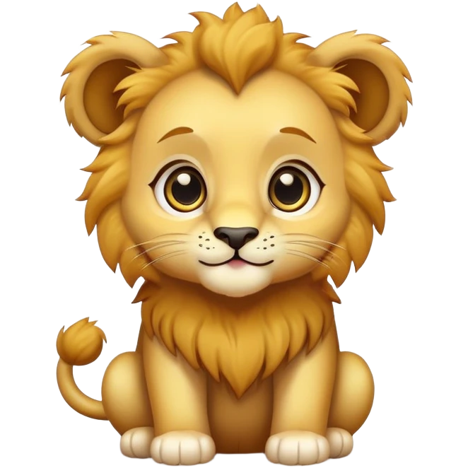 Extremely cute baby lion emoji
