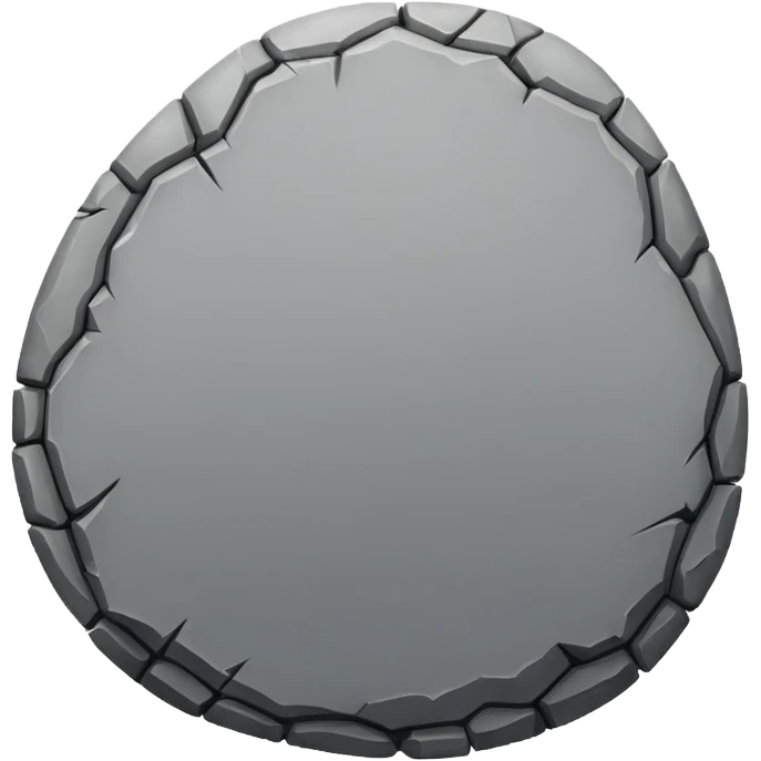 round stone with uneven rough outline, no face emoji