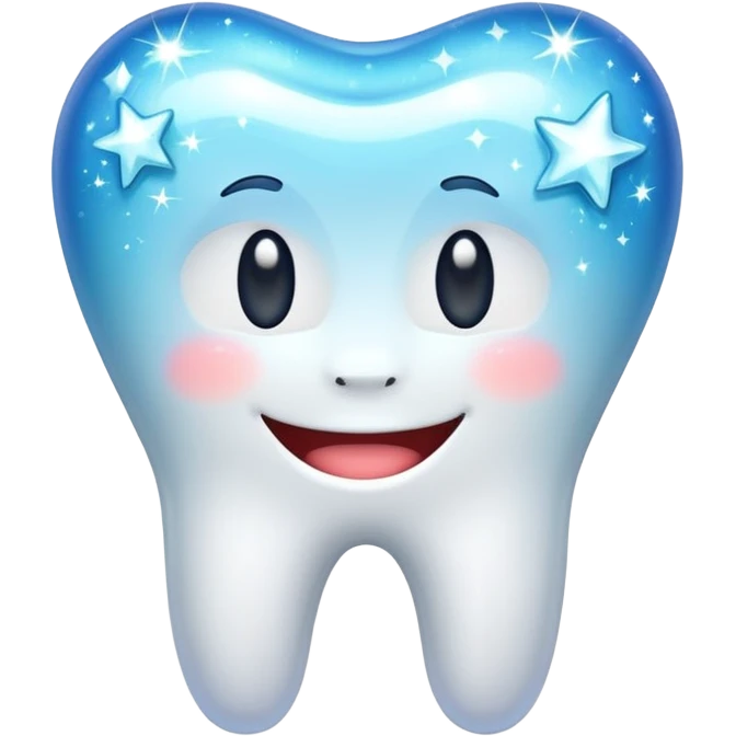 tooth with sparkles around it emoji