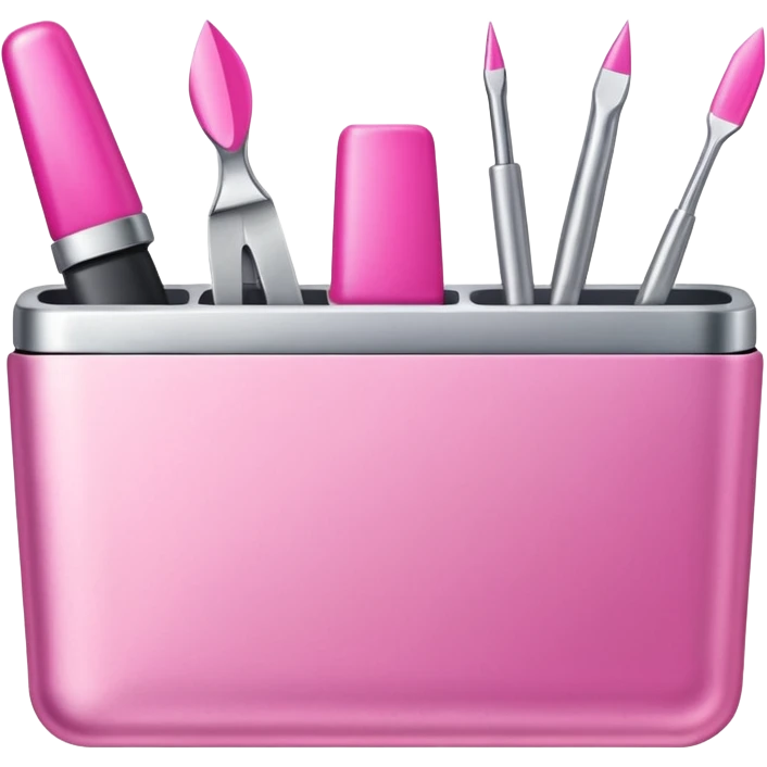 Create an icon using tools used by manicurists; use pink tones color FD63E9. emoji
