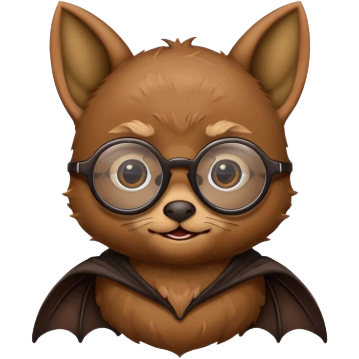 Bat wearing glasses emoji