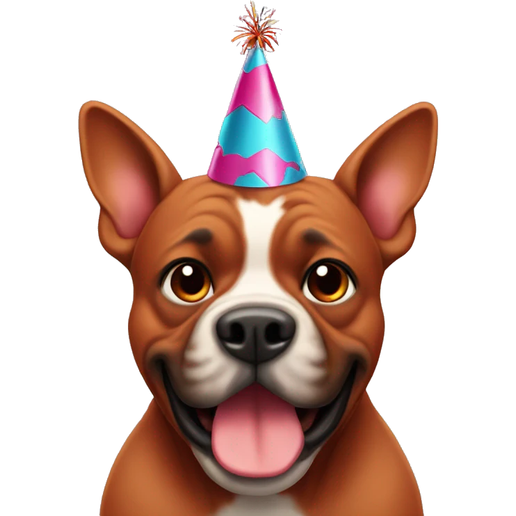 Red beabull birthday emoji