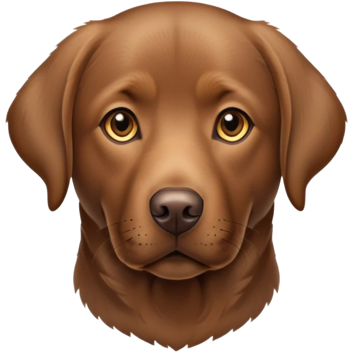 realistic brown Labrador with natural spotting pattern, detailed features, highly detailed fur emoji