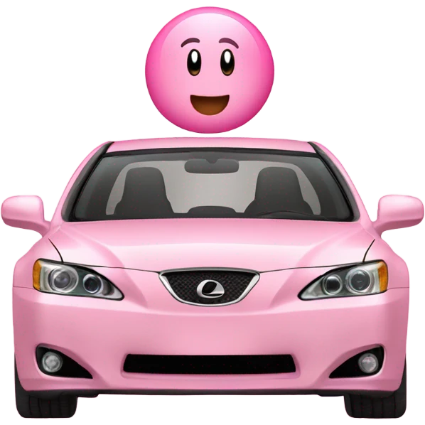Kirby with a pink lexus gs300 emoji