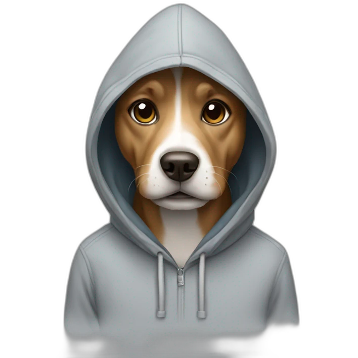 Dog wearing a Hoodie  emoji