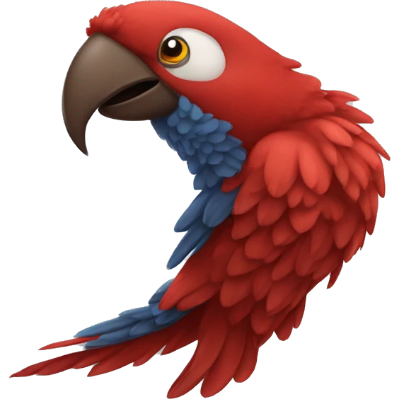 Arara-vermelha voando emoji
