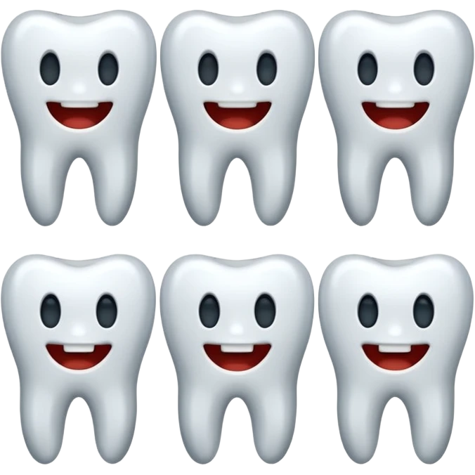 Teeth with clip emoji