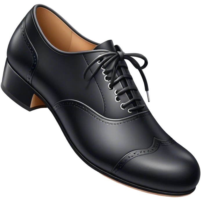 Black Oxford style tap shoes emoji