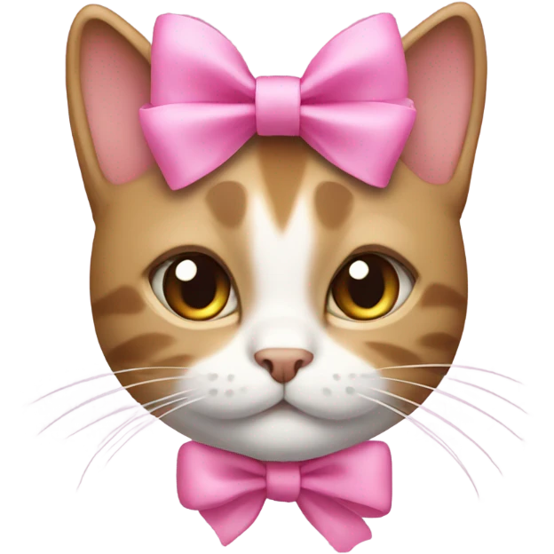 cat with a pink bow emoji