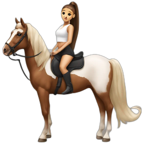 Ariana grande avec sa queue de cheval haute emoji