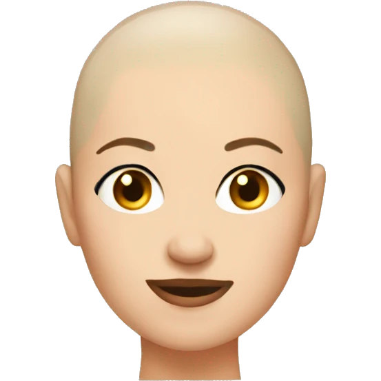 A random bald women emoji
