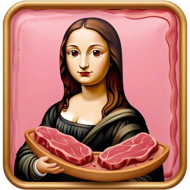 picasso abstract art mona lisa SPAM MEAT painting  emoji