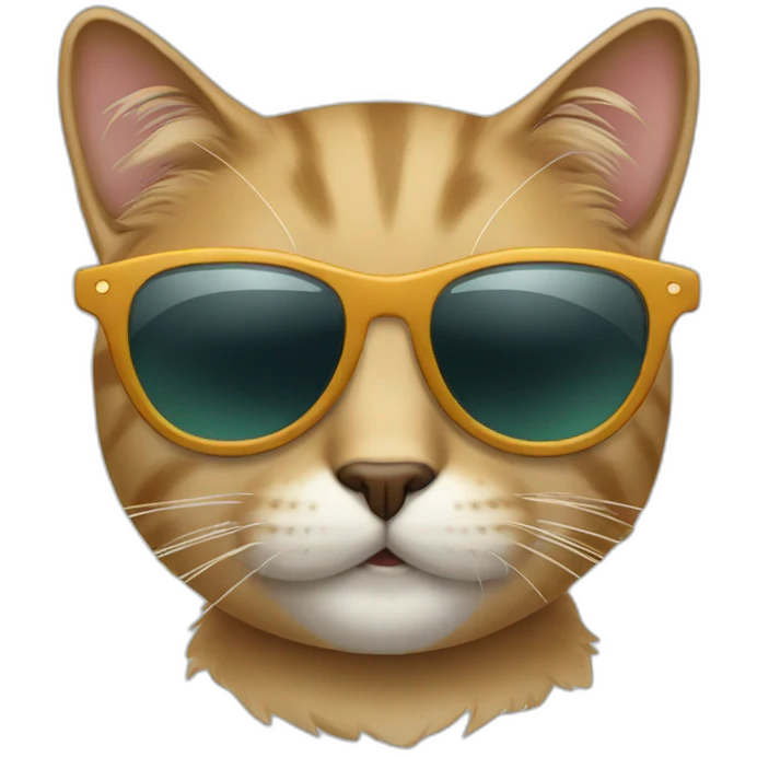 A cat with sunglasses  emoji