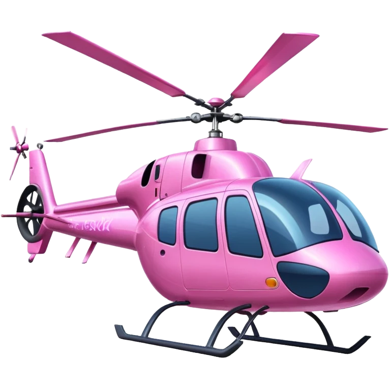 Pink helicopter emoji