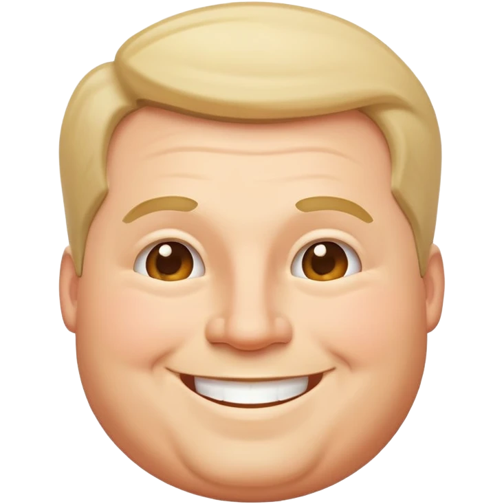 happy plump white American man emoji